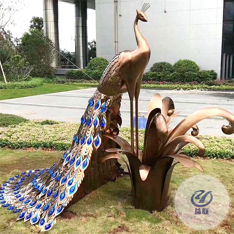 廠家定制不銹鋼鐵藝燈光鯨魚雕塑酒店水景戶外金屬鏤空園林景觀