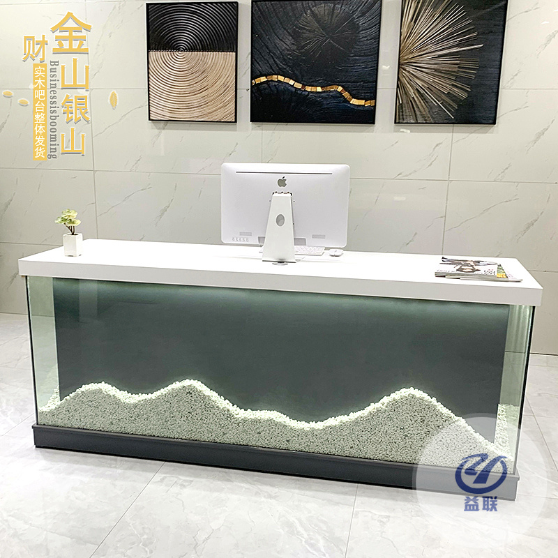 美容院酒店烤漆玻璃鋼公司前臺(tái)接待臺(tái)吧臺(tái)收銀臺(tái)現(xiàn)代簡(jiǎn)約柜臺(tái)定制