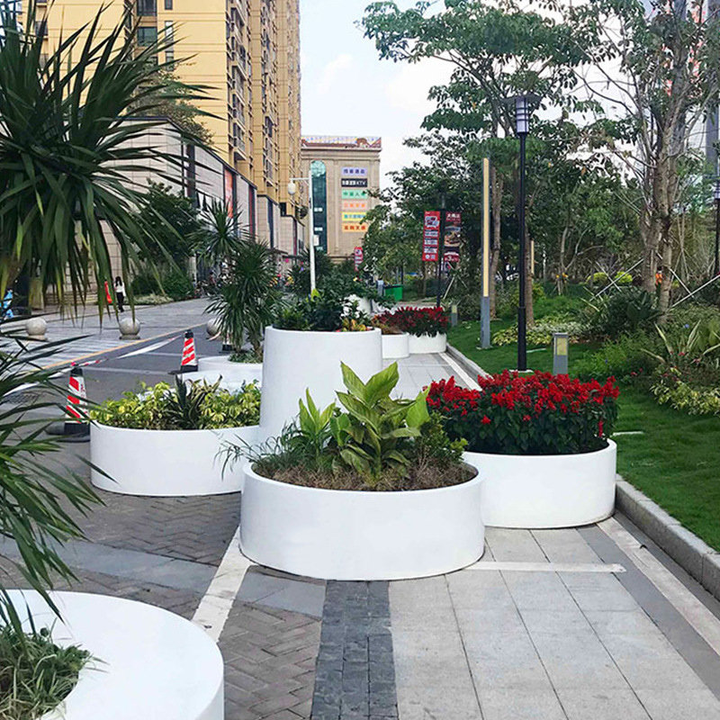 玻鋼樹脂座椅戶外弧形坐凳步行街休閑椅公園長條凳子廣場樹池坐凳