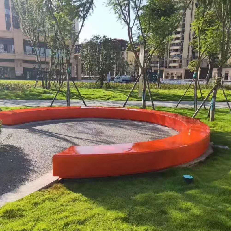 小異形學(xué)校戶外公園休閑座椅區(qū)長商場玻璃鋼樹池坐凳花池條凳廠家