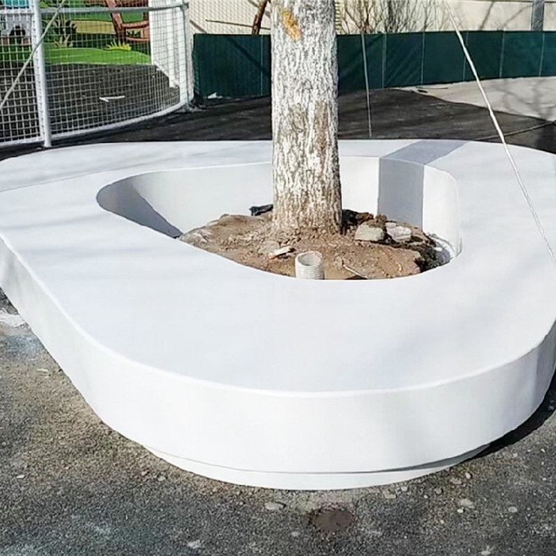 玻璃鋼樹池座椅商場景觀花壇休閑椅商場公園休息區(qū)異形座椅雕塑